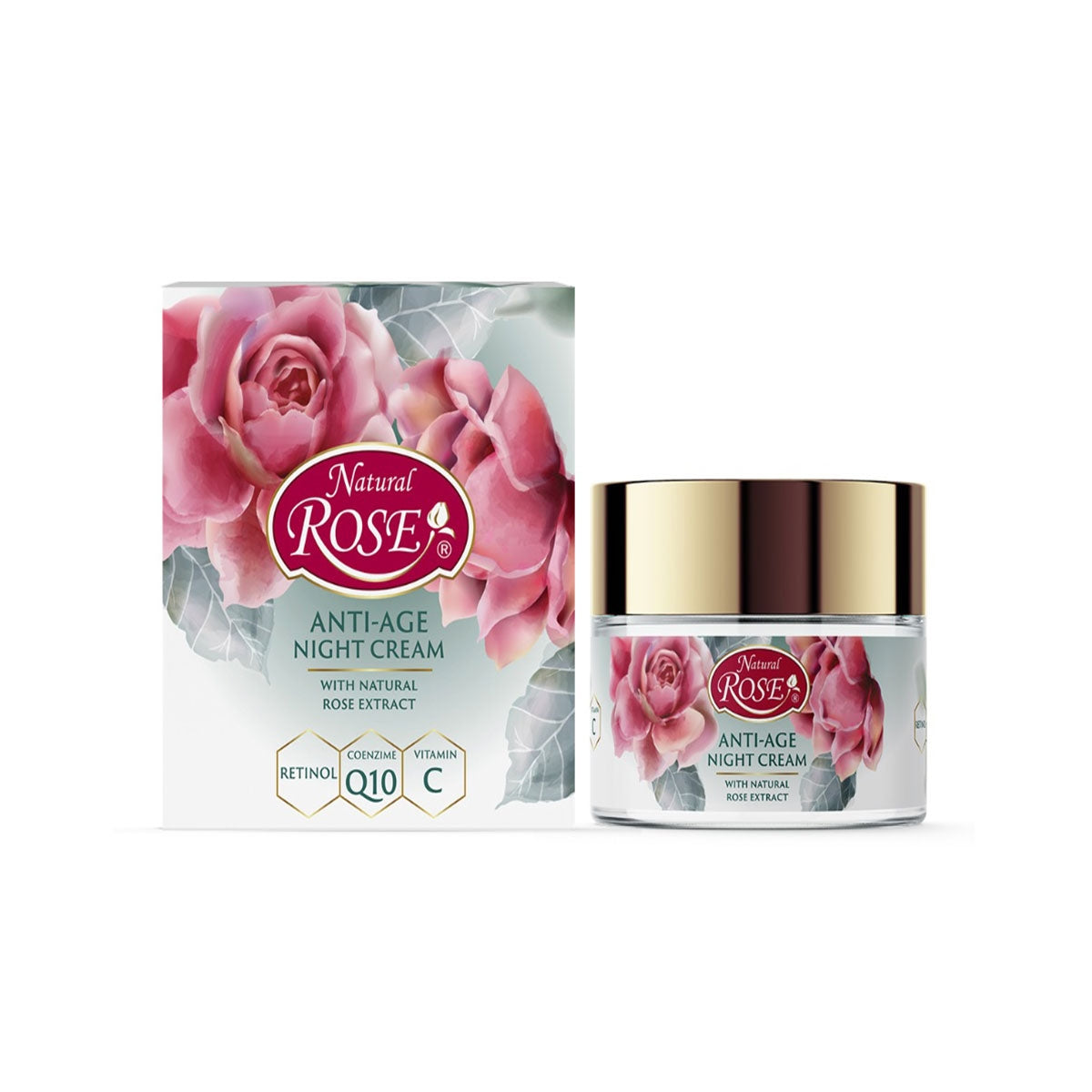 Nachtcreme Natural Rose с RETINOL+ Q10+ C 50ml